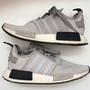 Adidas NMD beige and black sneakers